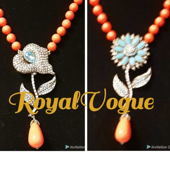 Heidi Daus coral flower exchange (magnetic transposable   pendants) - Picture 12 of 13